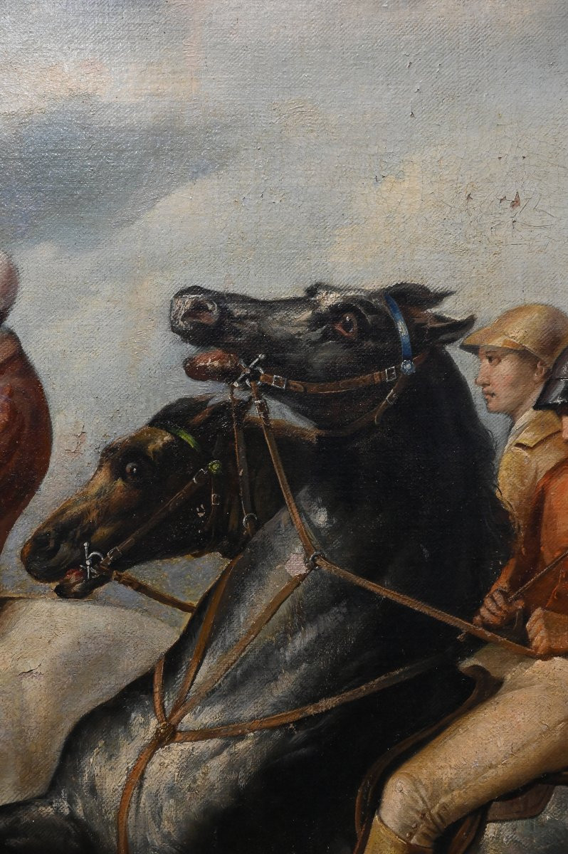 Corsa Di Cavalli - Scuola Italiana - Italia XIX Secolo-photo-3